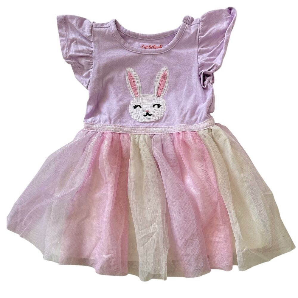 Tutu Dress 18 Months Toddler Girls Easter Bunny Tulle Pouf Dress Pink Cat & Jack